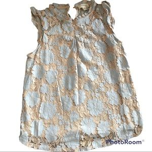 Lace embroidered top